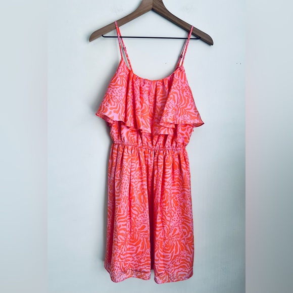 Lilly Pulitzer Dresses & Skirts - Lilly Pulitzer Target ruffle floral spaghetti straps mini dress S